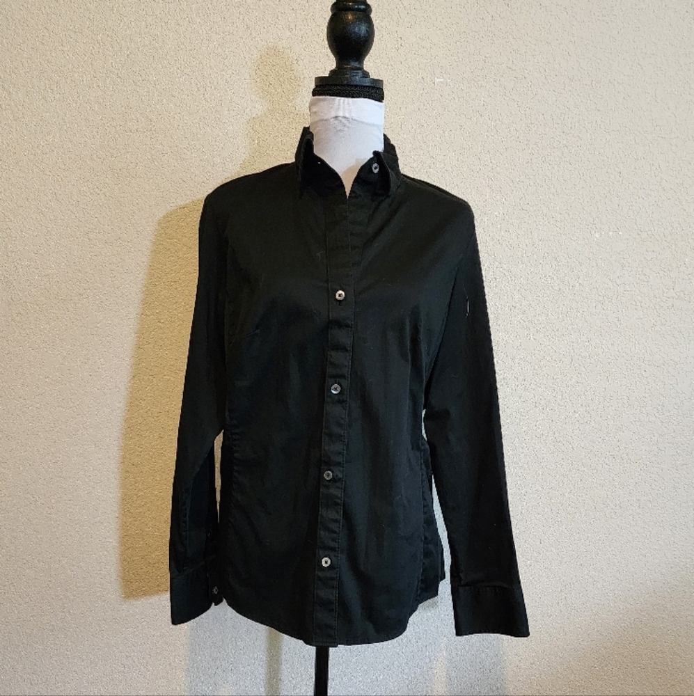 Black Button-Up Women's Shirt